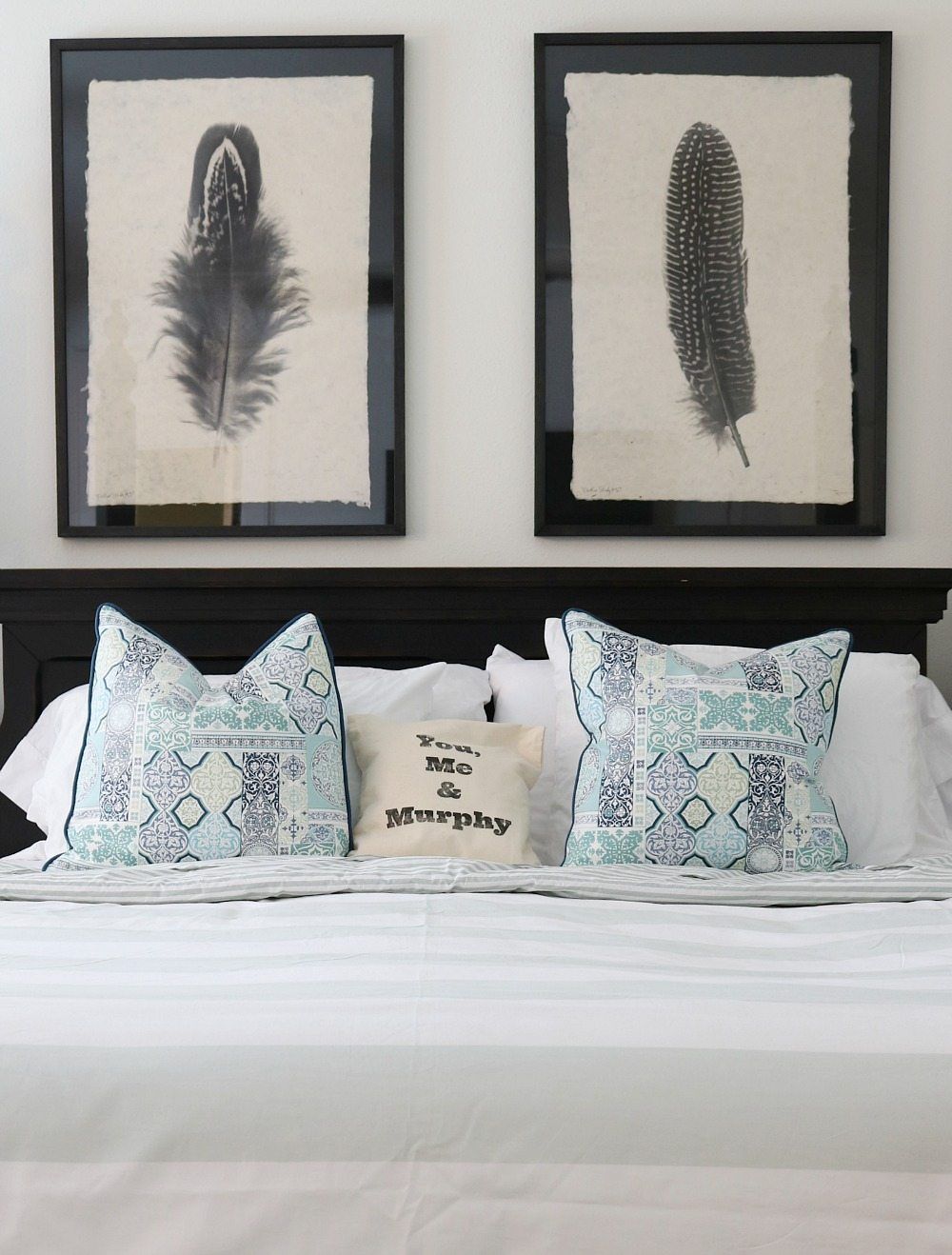 shades of blue are perfect for a cool summer bedroom