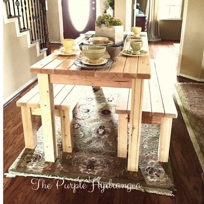 The Purple Hydrangea, Farmhouse Tables 