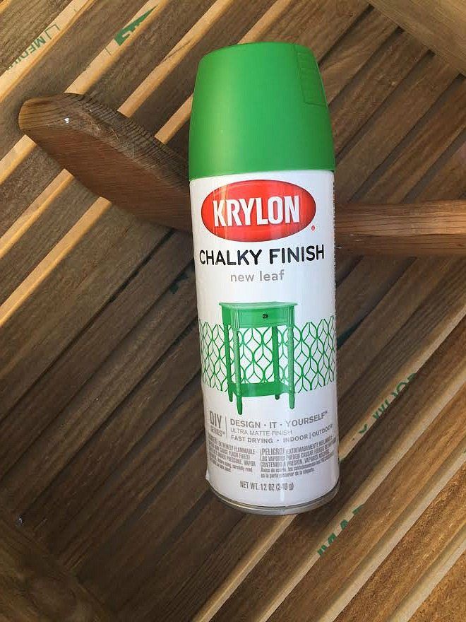 Krylon chalky spray paint loving the farmhouse green