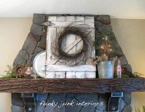 Rustic Mantel Decor, Rustic Home Decor Ideas via Refresh Restyle