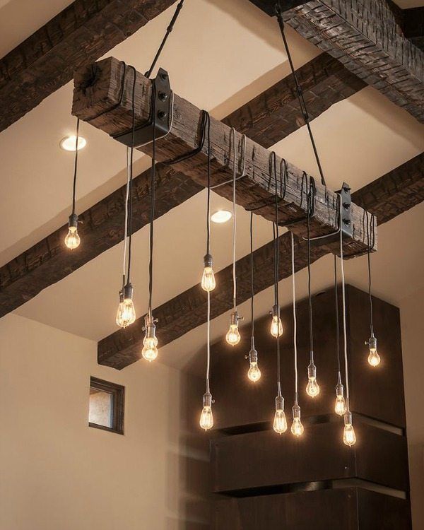 Rustic Industrial Chandelier, Rustic Home Decor Ideas via Refresh Restyle