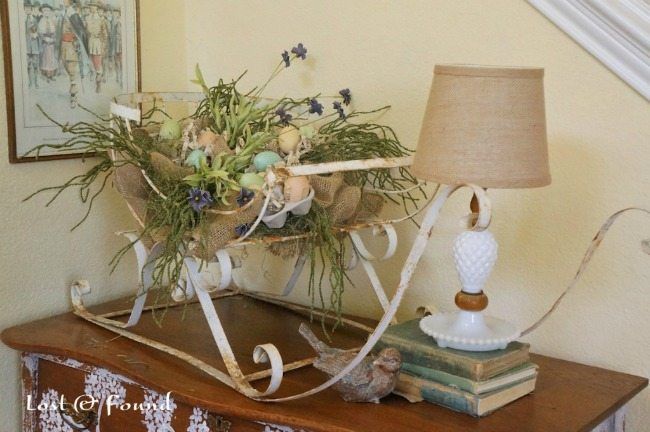 Lost and Found Decor, Spring Centerpieces via Refresh Restyle