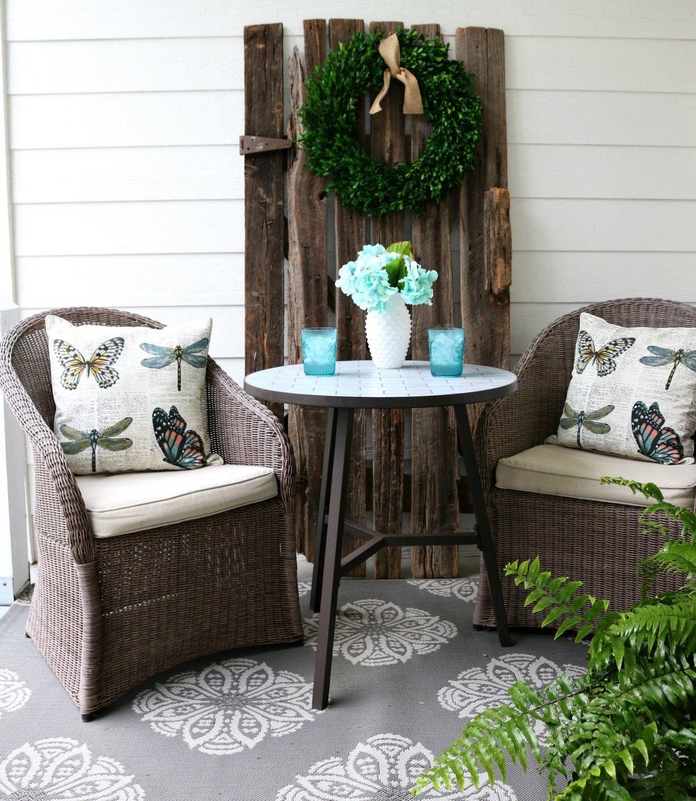 Start the morning out Porch sitting warm summer days at Refresh Restyle summer home tour